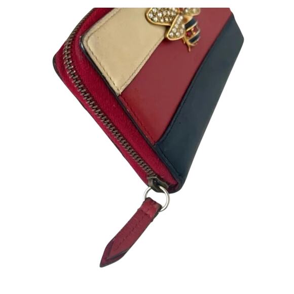 GUCCI Queen Margaret Bee-embellished Leather Zip Around Wallet - Picture 9 of 13